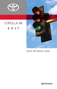 2017 Toyota Corolla iM Quick Reference Guide
